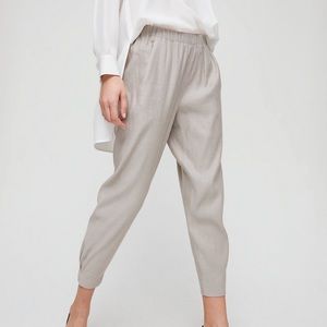 Aritzia Babaton Dexter Linen Pants (taupe-y color)